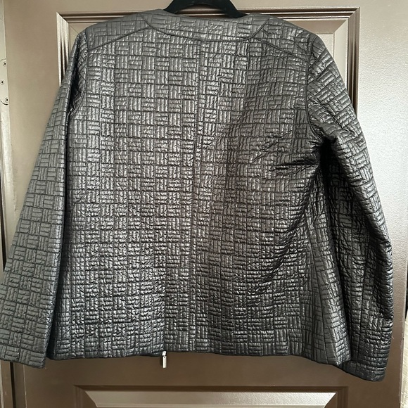 SAG HARBOUR SIZE 6 QUILTED TEXTURE ZIP BOMBER JACKET - Picture 4 of 4